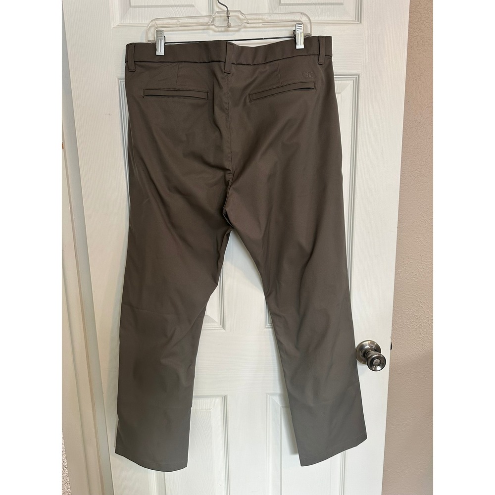 Mens 36 X 30 Flat Front Dress Pants‎ Brown - Picture 2 of 8